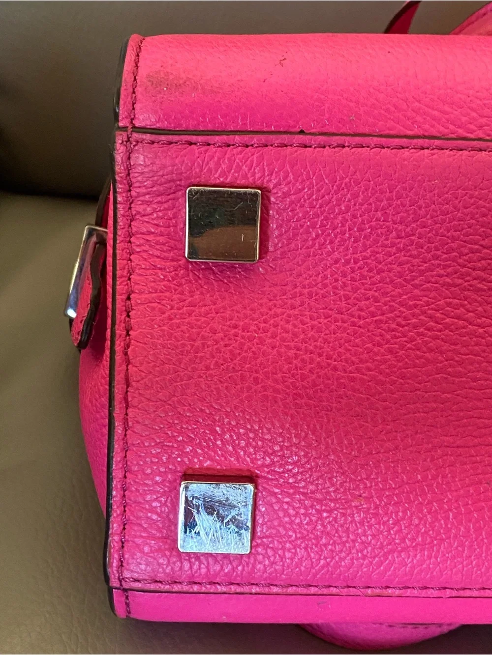 Michael Kors Hot Pink Leather Satchel